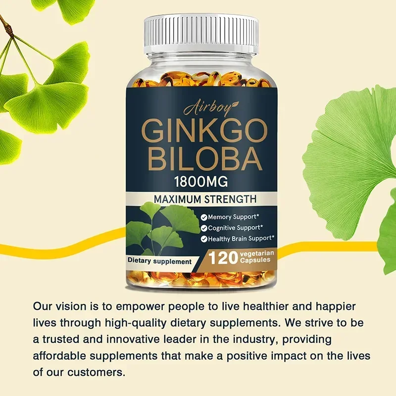 Ginkgo Biloba Supplement - Mem - Ginkgo Biloba Extract reseña y precio