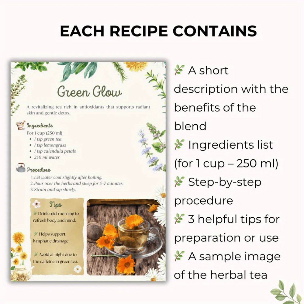 Herbal Tea Recipes Book – Natu - Natural Herbal Wellness reseña y precio
