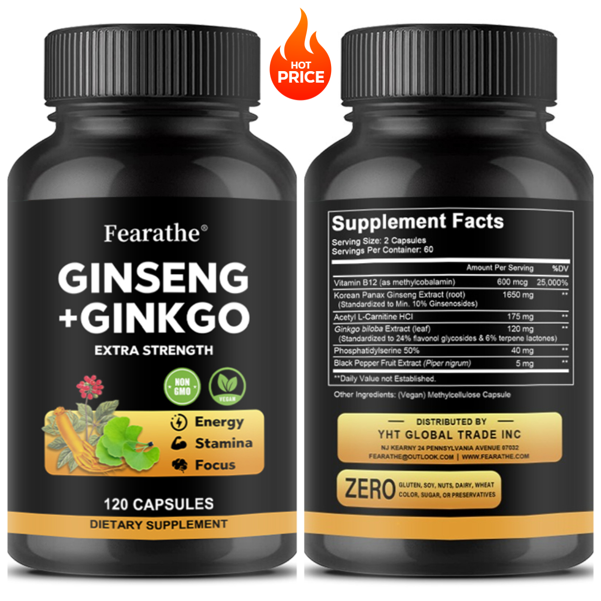 Panax Ginseng + Ginkgo Biloba  - Ginkgo Biloba Extract reseña y precio