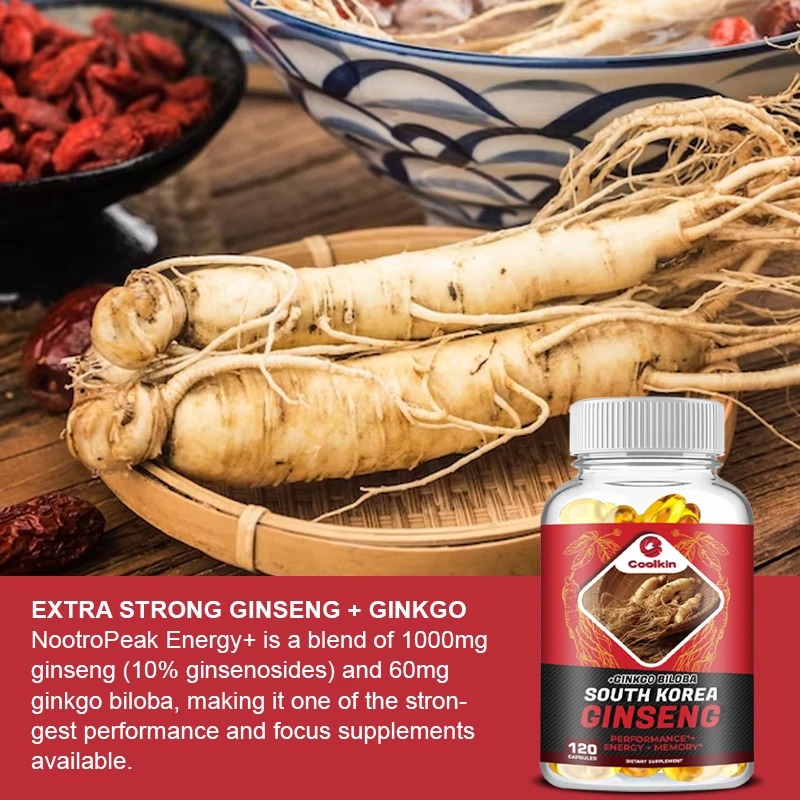 Vegan Korean Red Panax Ginseng - Ginkgo Biloba Extract reseña y precio