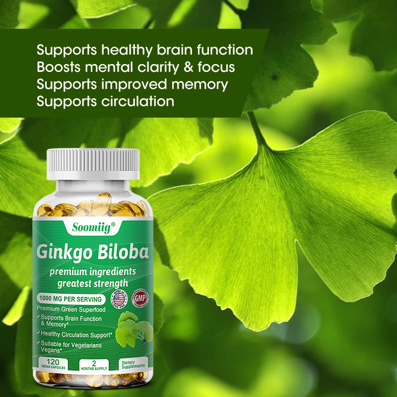 Ginko Biloba Capsules - Brain  - Ginkgo Biloba Extract reseña y precio